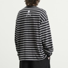 MASTERMIND WORLD Men's Fine Gauge Stripe Long Sleeve T-Shirt in Black
