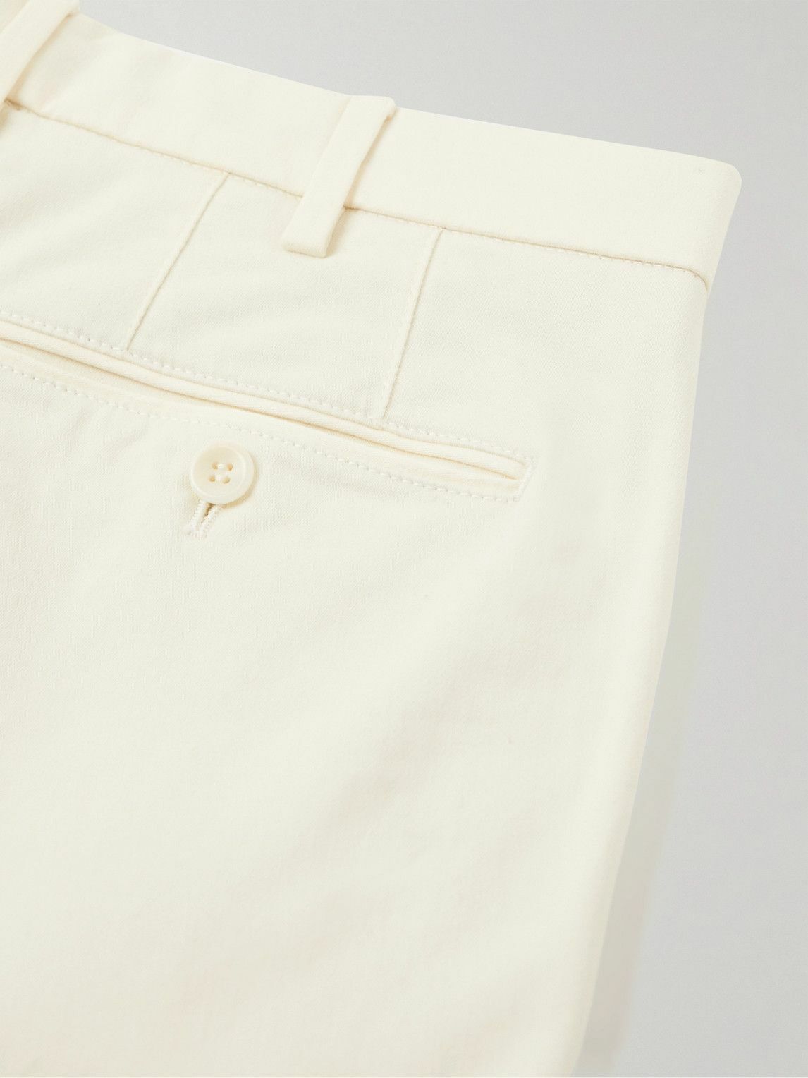 Loro Piana - Slim-Fit Cotton-Blend Trousers - White Loro Piana