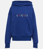 Saint Laurent - Logo-printed cotton jersey hoodie