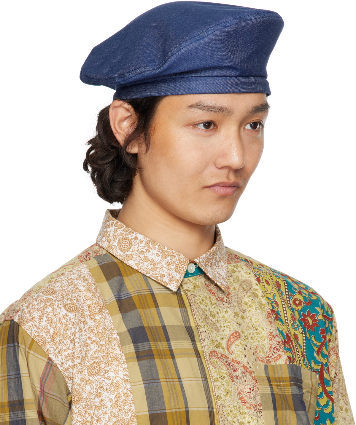 Engineered Garments Blue Denim Beret