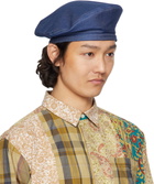 Engineered Garments Blue Denim Beret