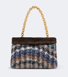 Missoni Suede-lined knitted shoulder bag