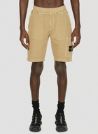 Stone Island - Logo Patch Shorts in Beige