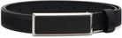 Toga Pulla Black Leather Buckle Belt