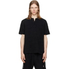 Casablanca Black Applique Monogram Short Sleeve Polo