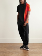 Moncler Genius - adidas Originals Logo-Appliquéd Panelled Cotton-Piqué and Jersey T-Shirt - Black