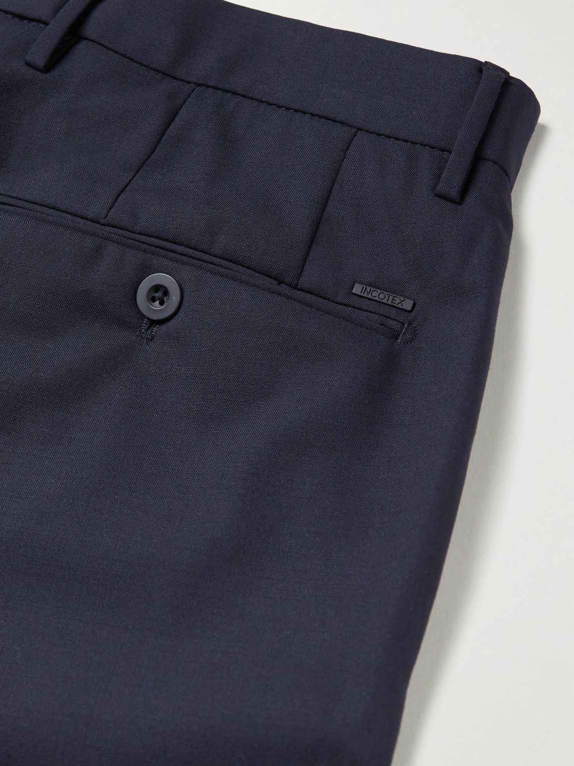 Tapered fit trousers in certified summer satin | Incotex | Slowear US