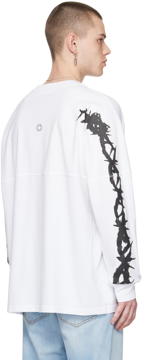 1017 ALYX 9SM White Oversized Long Sleeve T-Shirt