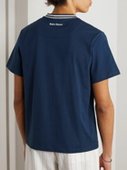 Wales Bonner - Logo-Embroidered Cotton-Jersey T-Shirt - Blue