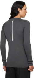 Label Under Construction Gray Thermal Sweater