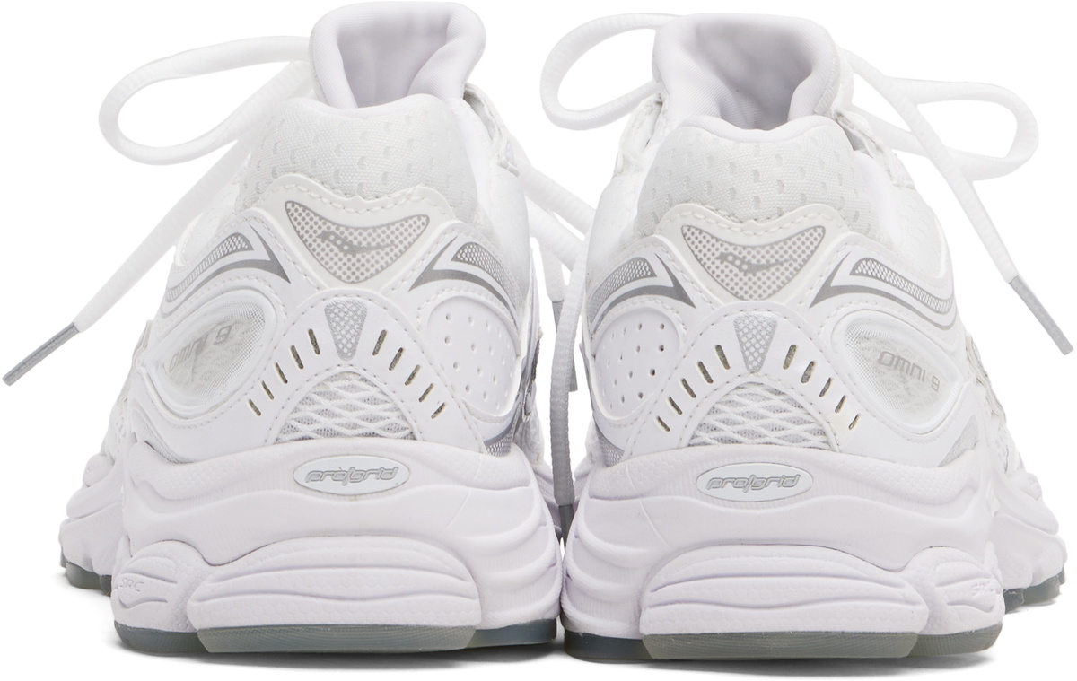 Saucony White ProGrid Omni 9 Socktop Sneakers