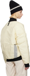 Templa Beige Stand Collar Down Jacket