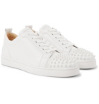 Christian Louboutin - Louis Junior Spikes Cap-Toe Leather Sneakers - White