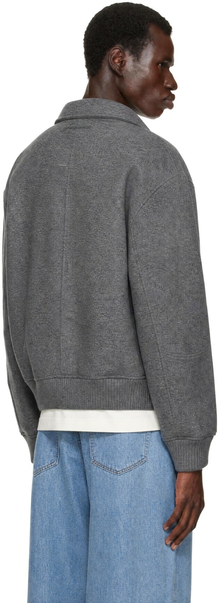 JACQUEMUS Gray 'The Feltro Bomber' Jacket