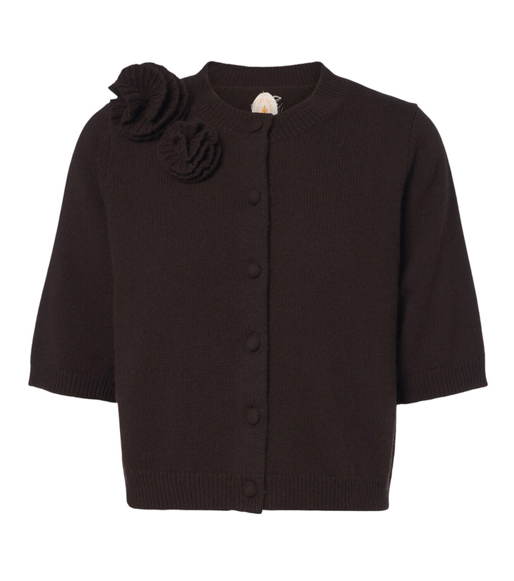 Photo: Jardin des Orangers Floral-appliqué wool and cashmere cardigan