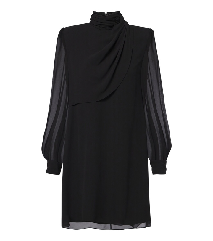 Photo: Valentino Draped silk georgette minidress