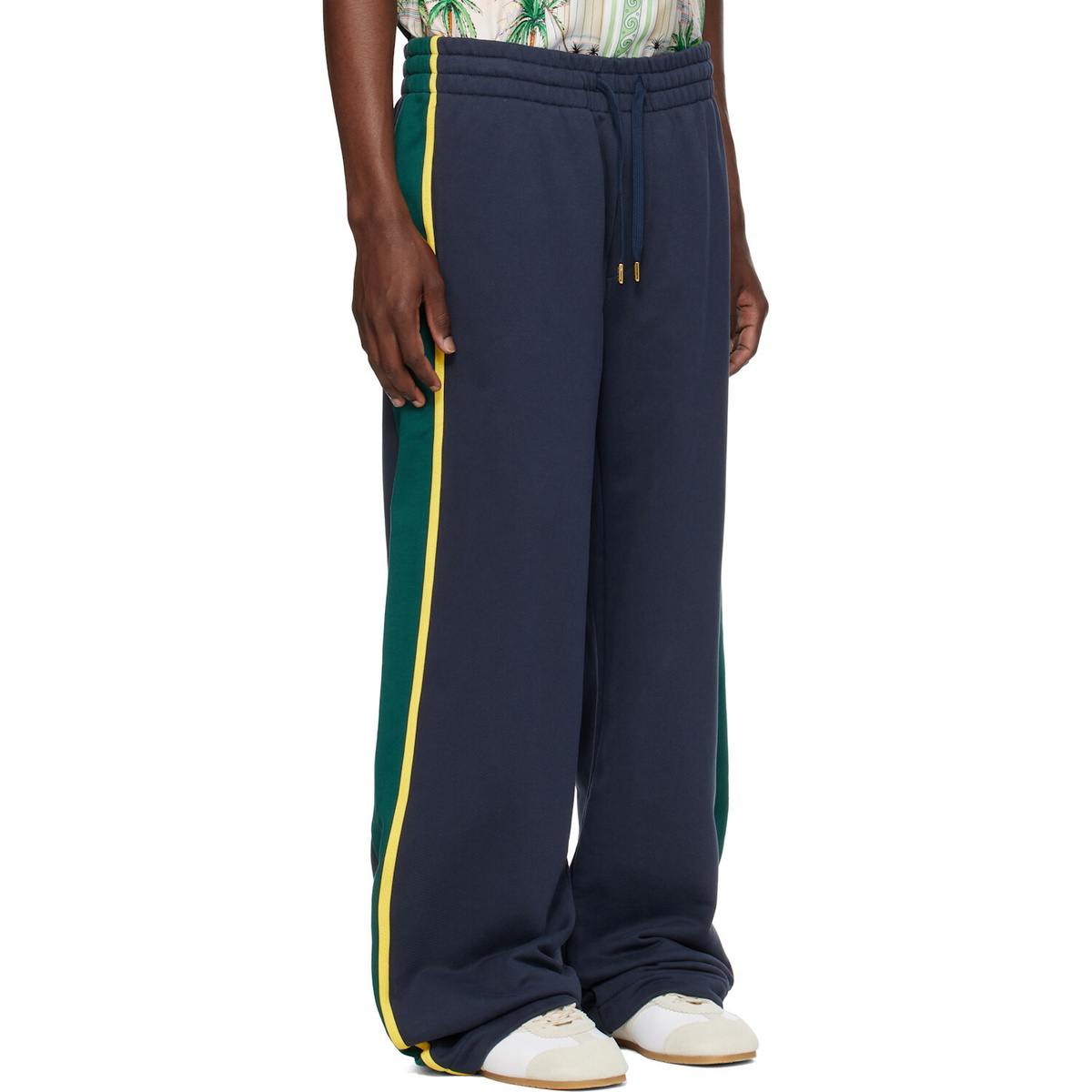 Casablanca Navy Panelled Sweatpants
