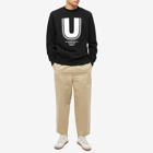 Undercover Men's Radiating U Logo Crew Sweat in Black