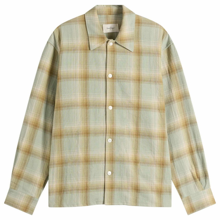 Photo: Second/Layer Men's Second Layer Logan Ombre Check Shirt in Checkered Green