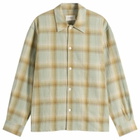Second/Layer Men's Second Layer Logan Ombre Check Shirt in Checkered Green