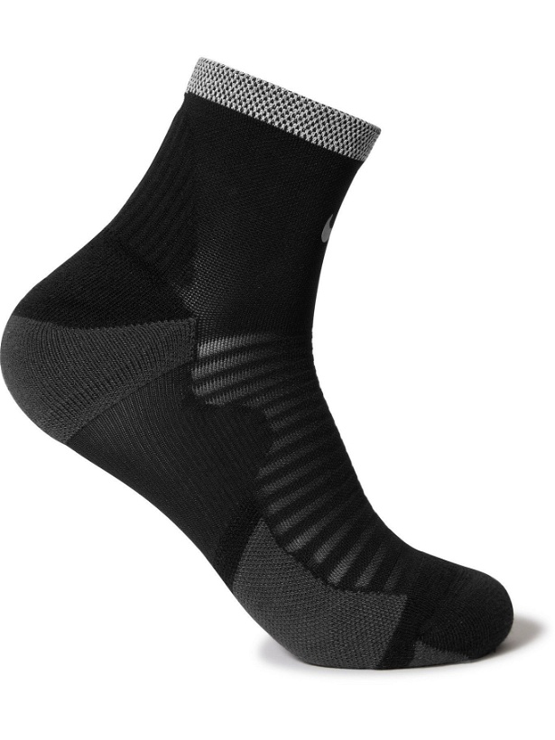 Photo: NIKE RUNNING - Spark Cushioned Dri-FIT Socks - Black - US 6