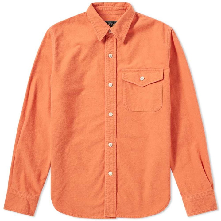 Photo: Beams Plus Chamois Check Shirt Orange