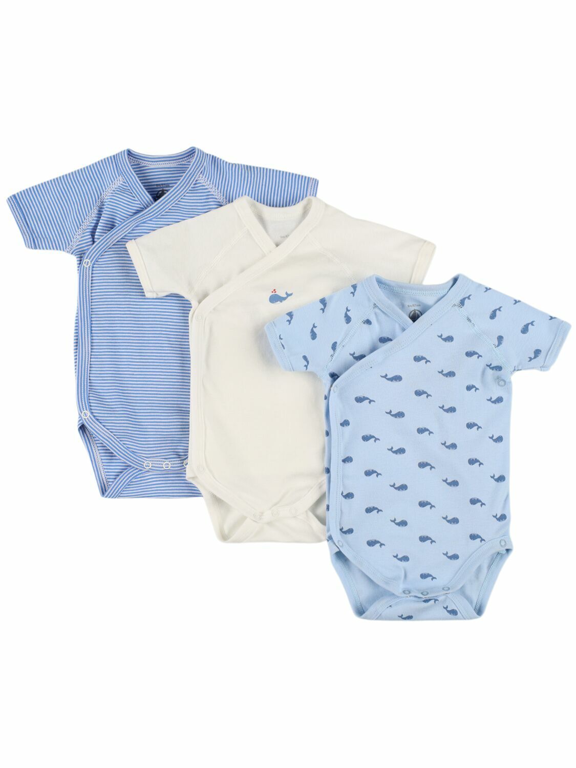 Petit Bateau Bodysuits 3 Stuks Lange Mouwen - Uniseks Baby 24 Maanden