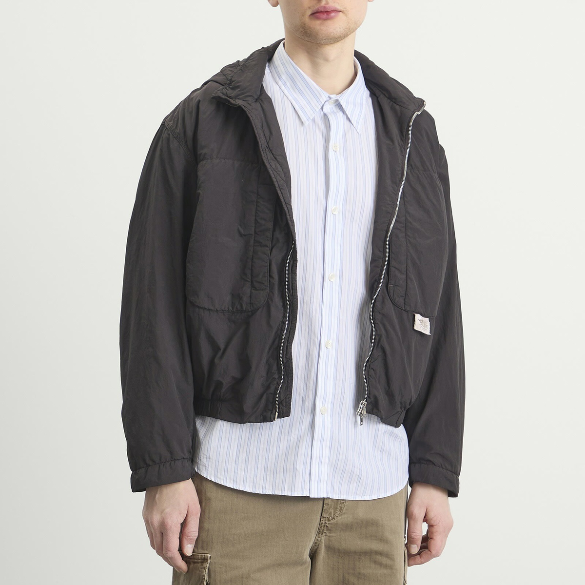Ranra Men's Purs Padded Nylon Hoodie Jacket in After Dark