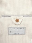 Brunello Cucinelli - Stretch Cotton and Cashmere-Blend Corduroy Blazer - White