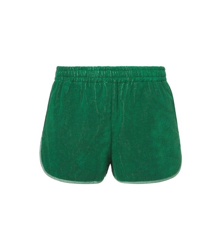 Photo: Versace Logo cotton terry shorts
