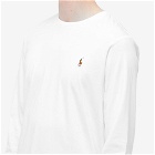 Polo Ralph Lauren Men's Long Sleeve Cotton Custom T-Shirt in White
