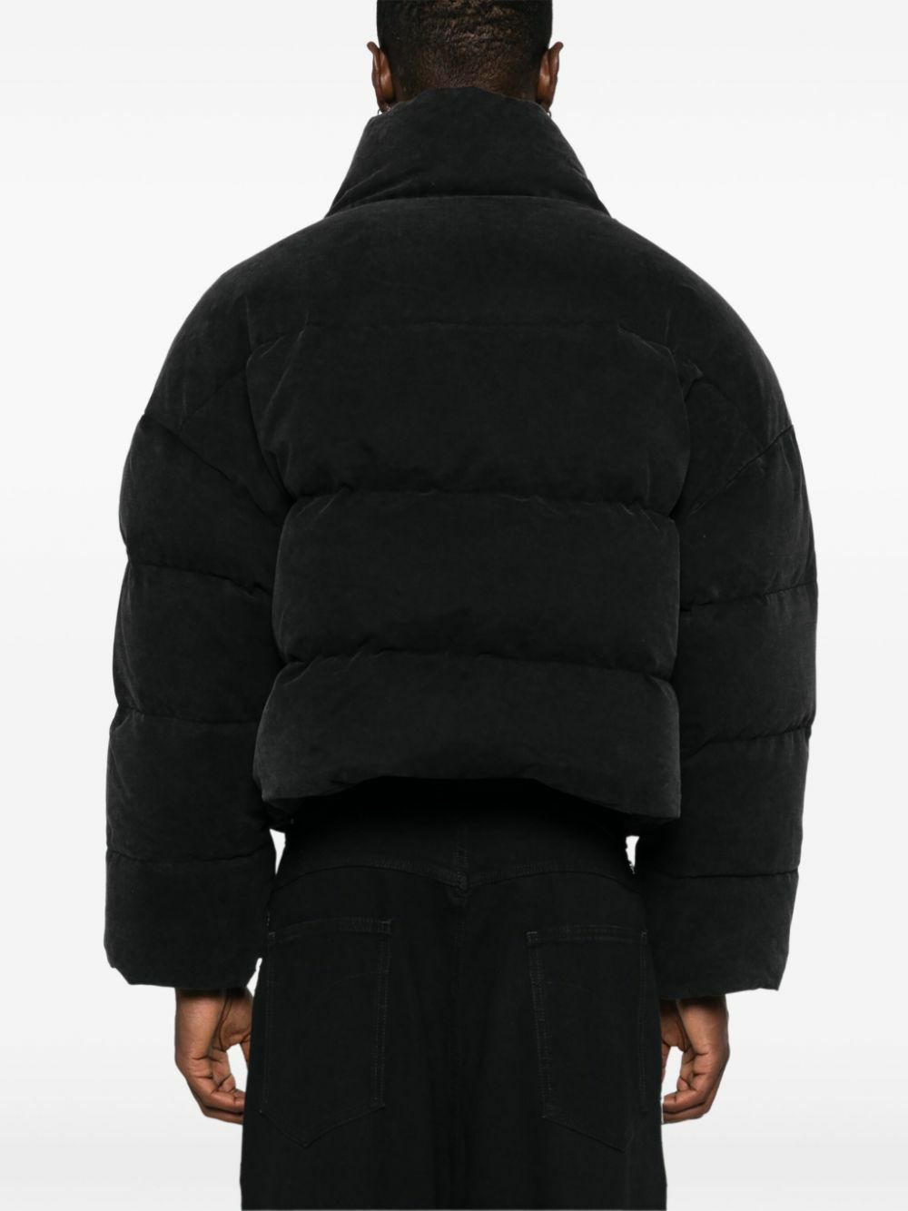 ENTIRE STUDIOS Black Velvet Puffer Jacket