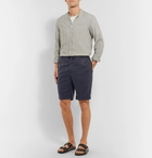 Officine Generale - Garment-Dyed Lyocell Drawstring Shorts - Navy