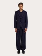 Ferragamo Mens Single breasted jersey blazer in Blue