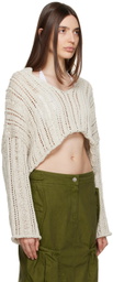 TheOpen Product Beige V-Neck Sweater