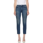 Amo Blue High-Rise Stix Crop Jeans