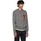 AMI Alexandre Mattiussi Black and White Oversized Ami De Coeur Sweater