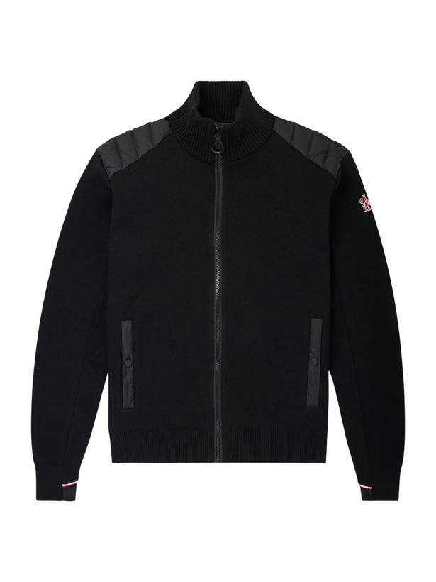 Photo: Moncler Grenoble - Padded Shell-Trimmed Wool-Blend Down Ski Mid-Layer - Black