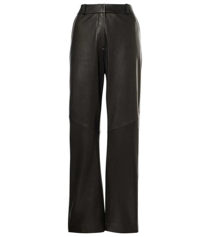 Photo: The Sei Leather straight pants
