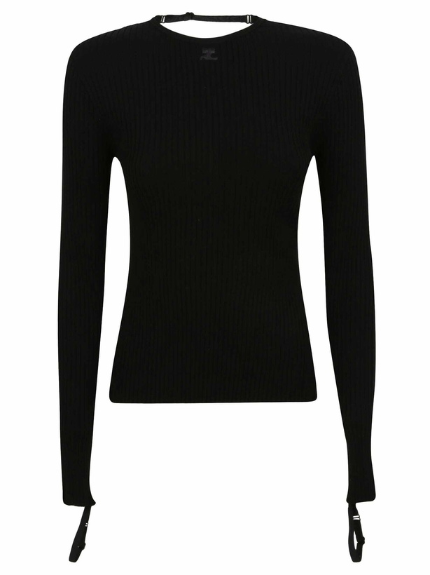 Photo: Courrèges Elastic Wrist Rib Knit Sweater