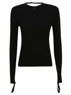 Courrèges Elastic Wrist Rib Knit Sweater