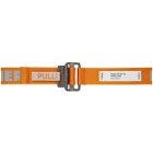 Heron Preston Orange Reflective Logo Tape Belt