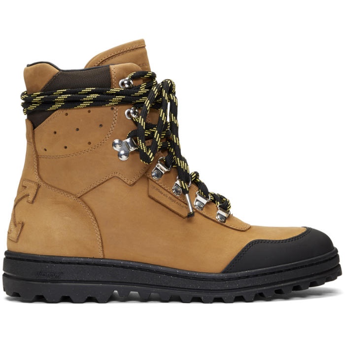 Photo: Off-White Tan Hiking Boots