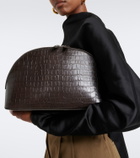 A.Emery Halloran croc-effect leather clutch