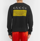 Gucci - Distressed Printed Loopback Cotton-Jersey Sweatshirt - Men - Black