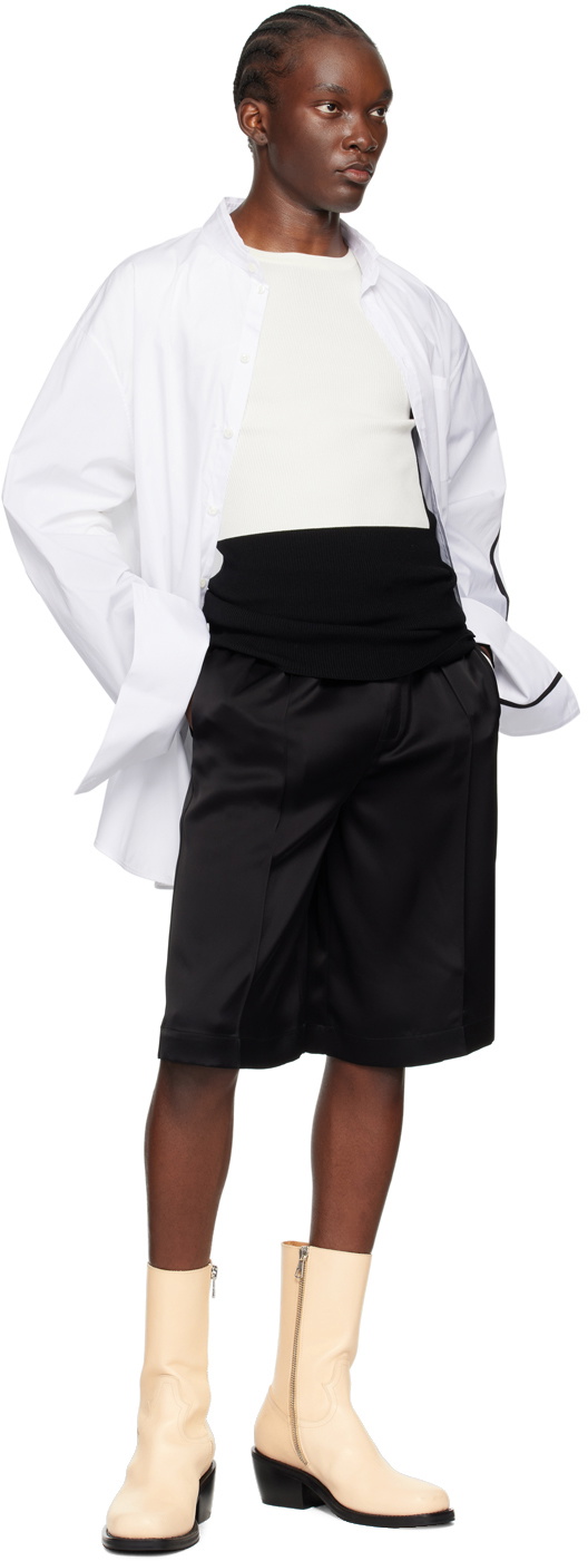 Peter Do White & Black Color Block Sweater