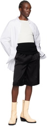 Peter Do White & Black Color Block Sweater