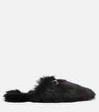Gucci Horsebit shearling slippers