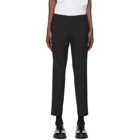 Solid Homme Black Zippered Waist Trousers