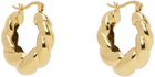 Sporty & Rich Gold Braided Hoop Earrings